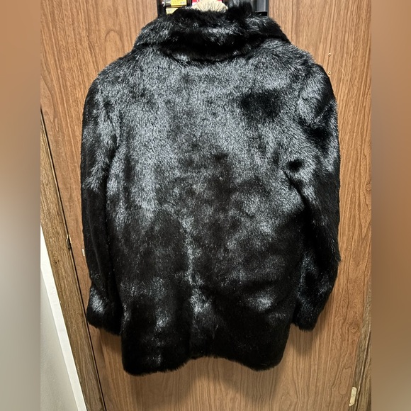 Vintage 80s Black Rabbit Fur Coat | Old Hollywood Glam | Genuine Fur - Picture 5 of 5